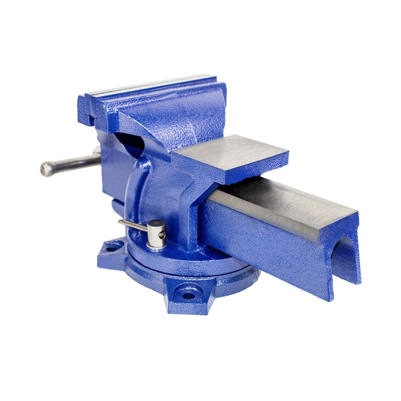 HFS(R) 4"" Heavy Duty Bench Vise Anvil with 360? Swivel Locking Base Desktop Clamp - FS Blue Design - Image 4